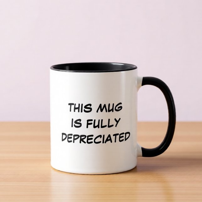 Tasse de café comptable drôle entièrement amortie (Créateur téléchargé)
