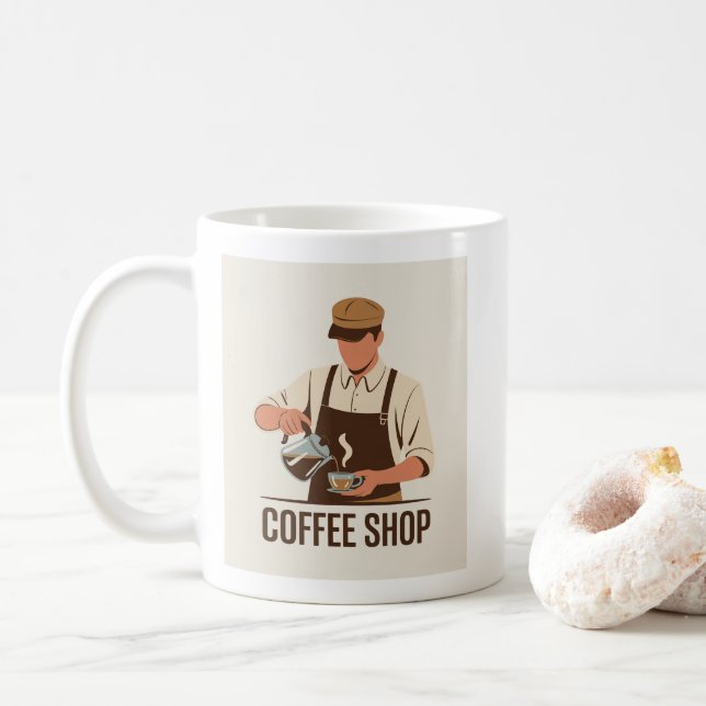 Tasse de café ☕ – Conceptions Cozy & Amoureux de C (Avec donut)