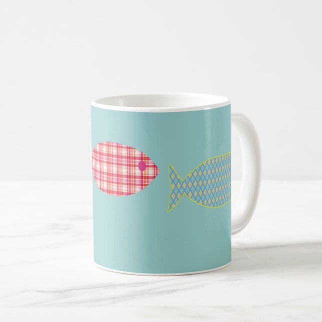 Tasse de café côtière Poisson sarcelle (Devant droit)