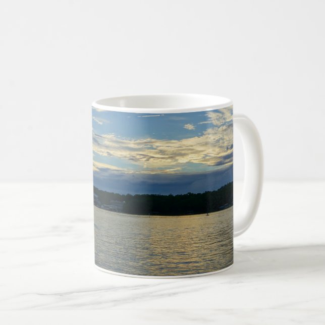 Tasse De Café Coucher De Soleil Bleu Du Lac Des Oz (Devant droit)
