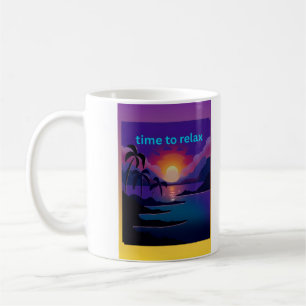 Tasse de café Coucher de soleil tropical pour se d