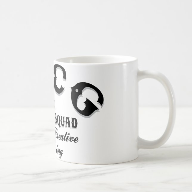 Tasse de café créative de groupe de point bleu (Droite)