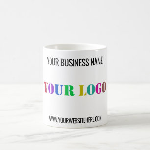 Tasse de café d'affaires avec logo et texte person