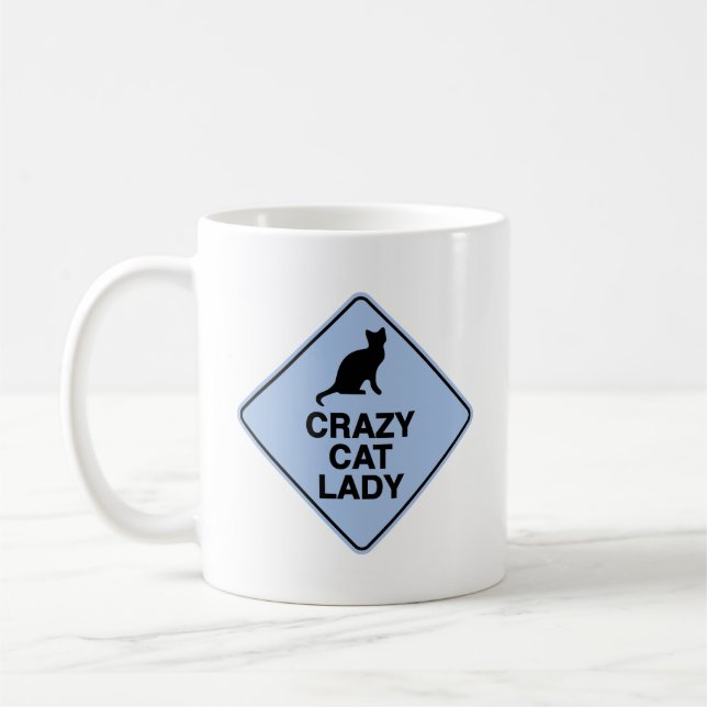 Tasse de café Dame Folle de Chats (Gauche)