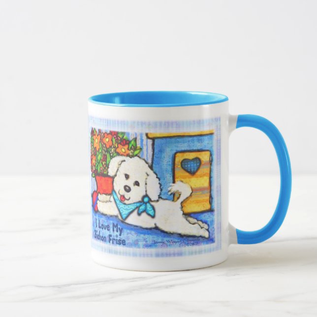 Tasse de café d'amour de chien de Bichon (Droite)