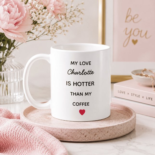 Tasse de café d'amour personnalisée moderne (Créateur téléchargé)
