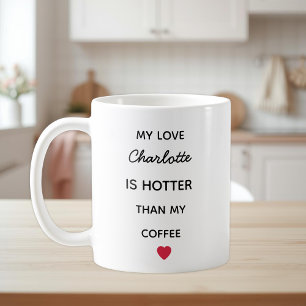 Tasse de café d'amour personnalisée moderne