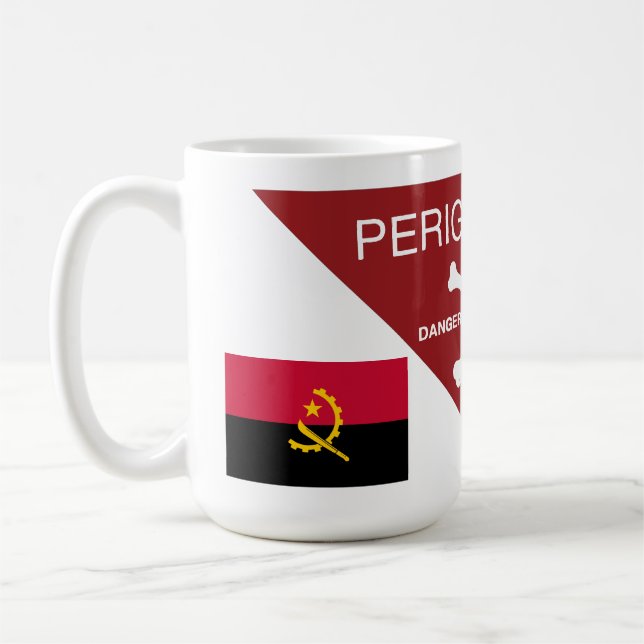 Tasse de café Danger Mines ! (Gauche)