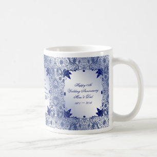 Tasse de café d'anniversaire de mariage de saphir