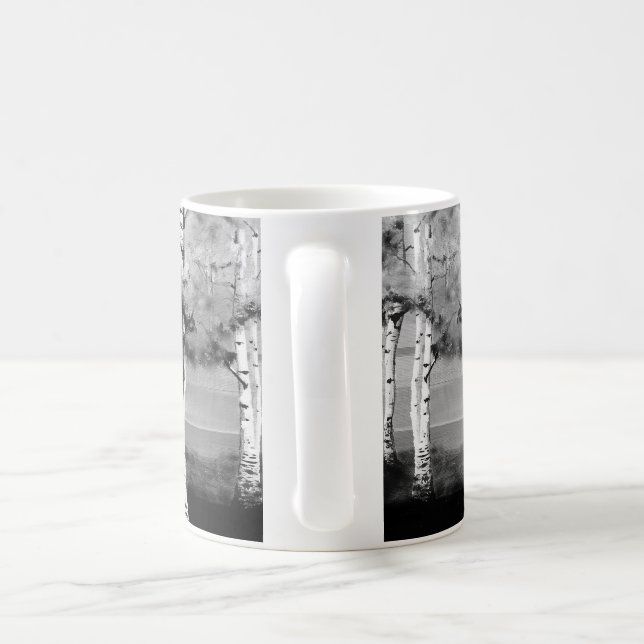 Tasse de café d'arbre de bouleau (Poignée)