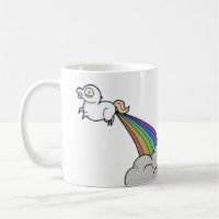 Tasse de café d'arcs-en-ciel de pet de licornes