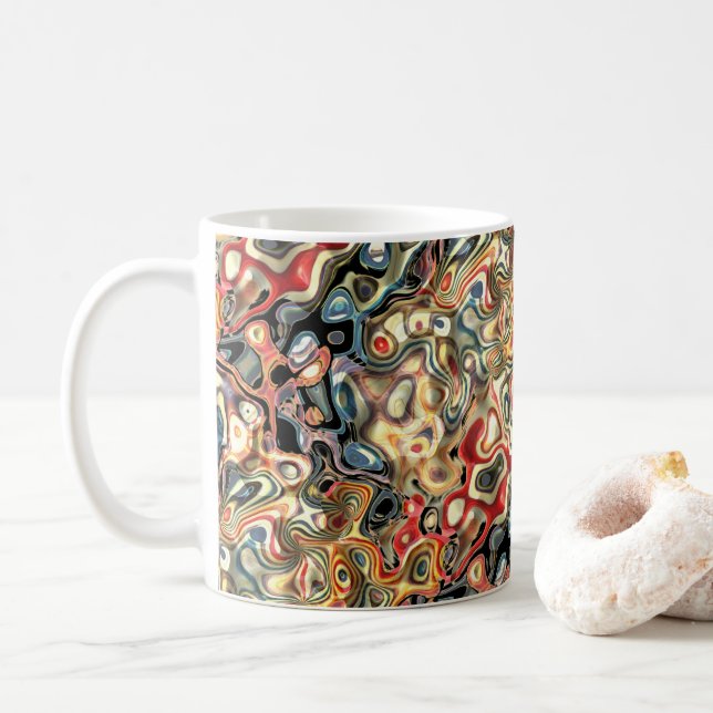 Tasse de café d'art abstrait (Avec donut)