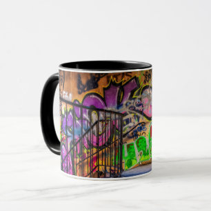 Tasse de café d'art de rue de graffiti de peinture