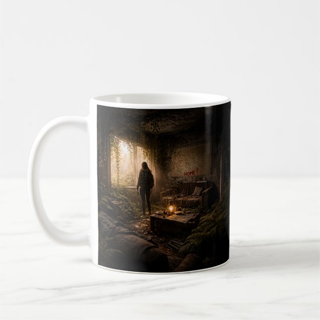 Tasse de café d'art dystopique cinématographique (Gauche)