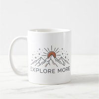 Tasse de café d'aventure en montagne à explorer da