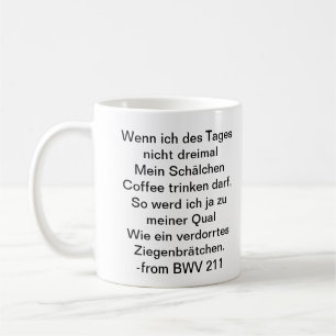 Tasse de café de Bach - Allemand