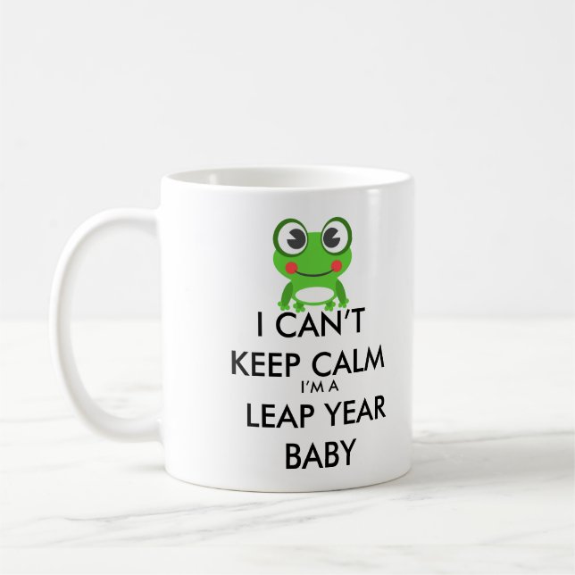 Tasse de café de bébé de jour intercalaire d'année (Gauche)