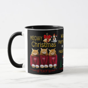 Tasse de café de bonne année de Noël de Meowy