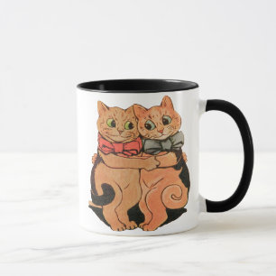 Tasse de café de caresse de chats