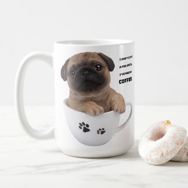 Tasse de café de carlin (Avec donut)