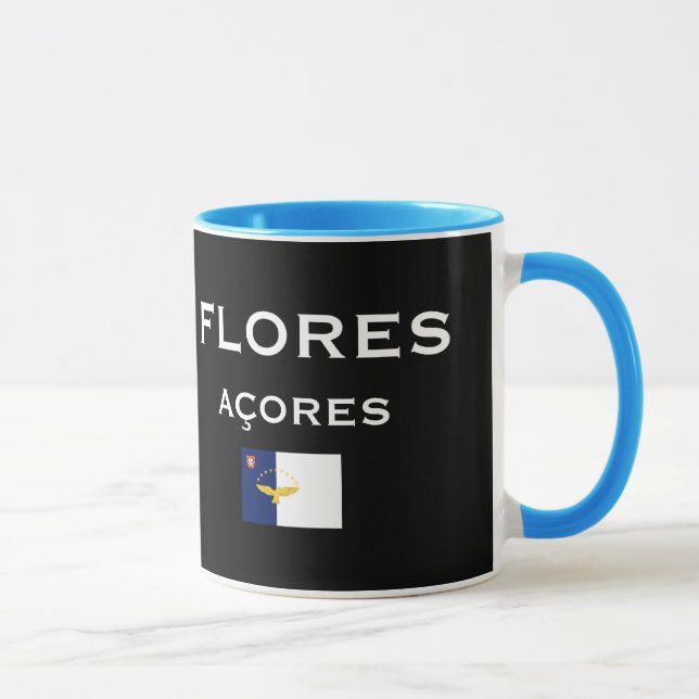 Tasse de café de carte de Flores Açores (Droite)