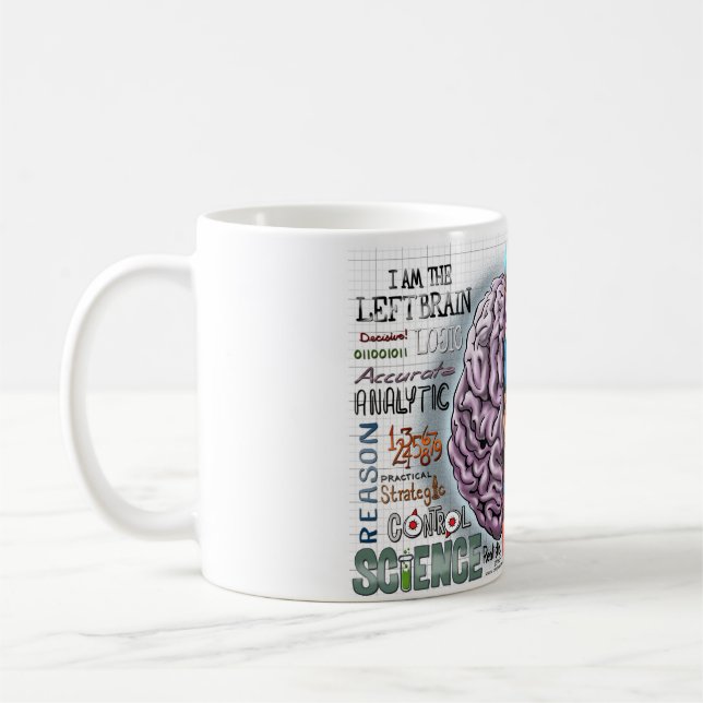 Tasse de café de cerveau gauche de cerveau droit (Gauche)