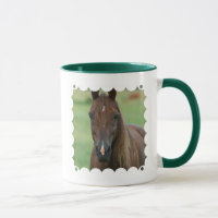 Tasse de café de cheval de course de pur sang