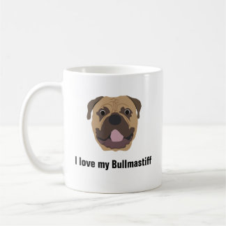 Tasse de café de chien de Bullmastiff - amour d'I