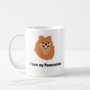 Tasse de café de chien de Pomeranian - amour d'I