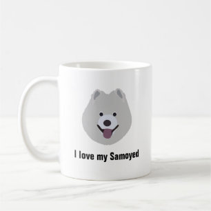 Tasse de café de chien de Samoyed - amour d'I ma