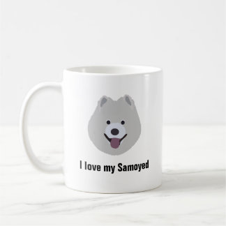 Tasse de café de chien de Samoyed - amour d'I ma
