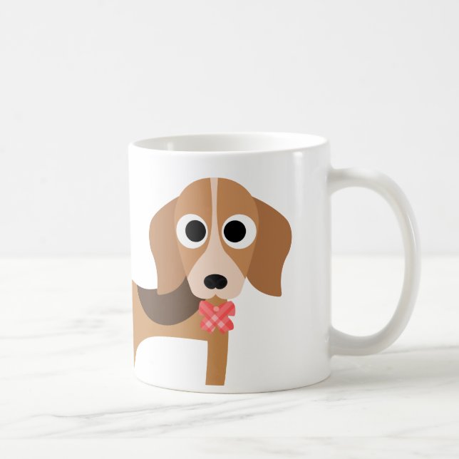 Tasse de café de chiot de chien de beagle (Droite)
