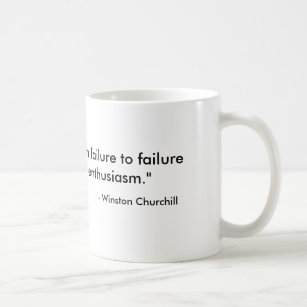 Tasse de café de Churchill de citation de succès