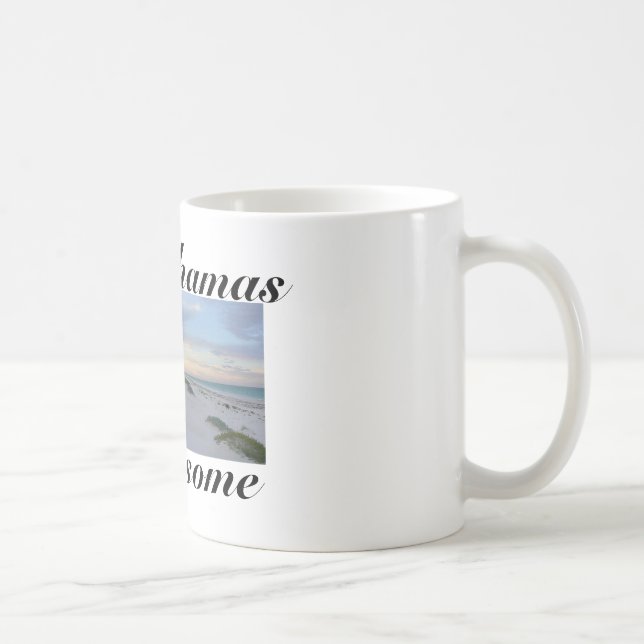 Tasse de café de citation de plage des Bahamas (Droite)