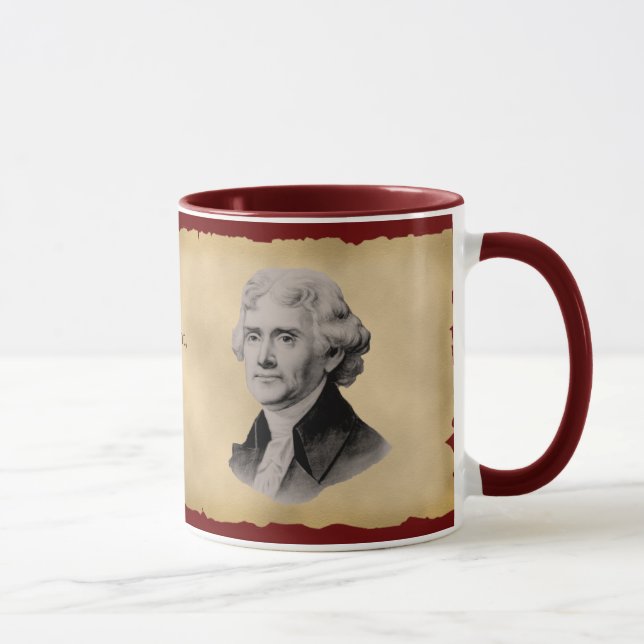Tasse de café de citation de Thomas Jefferson (Droite)