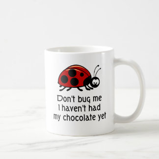 Tasse de café de coccinelle d'amant de chocolat