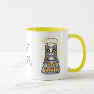 Tasse de café de cuisson de chat de chef