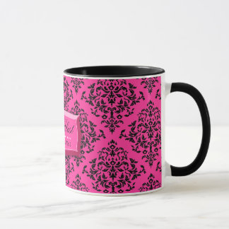 tasse de café de damassé de roses indien du