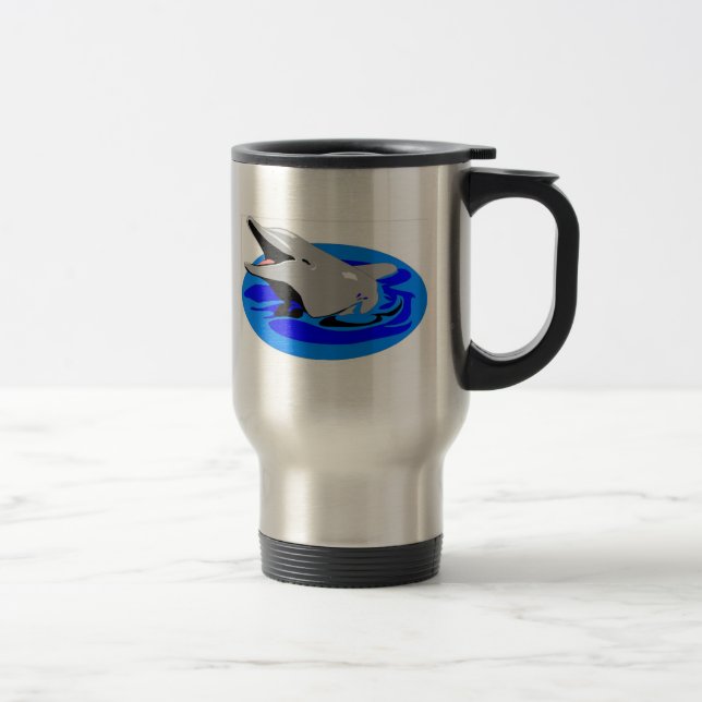 Tasse de café de dauphin - acier inoxydable (Droit)