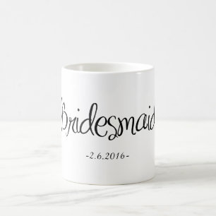 Tasse de café de demoiselle d'honneur