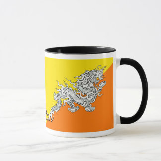 Tasse de café de drapeau du Bhutan