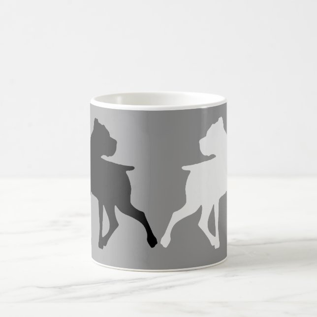 Tasse de café de duo de silhouette de boxeur (Centre)