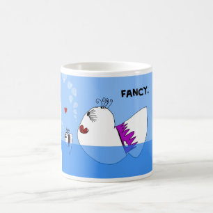 Tasse de café de fantaisie de poissons