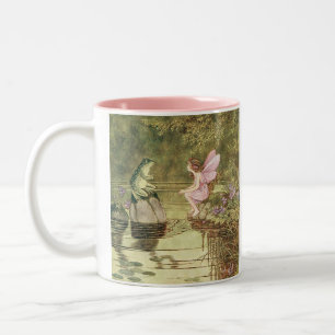 Tasse de café de fée et de grenouille