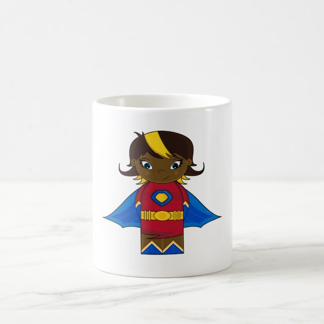 Tasse de café de fille de super héros (Centre)