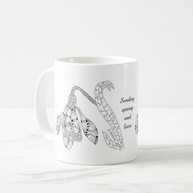 Tasse de café de fleur de Listakora - (Devant gauche)