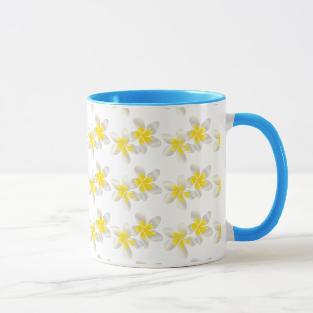 Tasse de café de fleur de Plumeria d'Hawaï de baie (Droite)