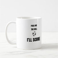 Tasse de café de football « Passez-moi le ballon »
