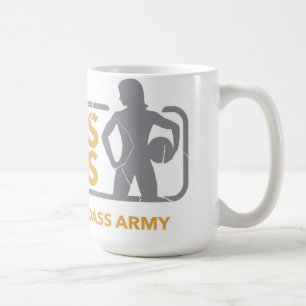 Tasse de café de forme physique de Badass