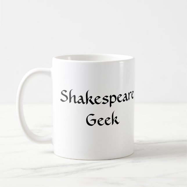 Tasse de café de geek de Shakespeare (Gauche)